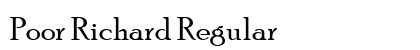 Poor Richard Regular font free download