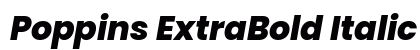 Poppins ExtraBold Italic Preview