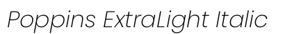 Poppins ExtraLight Italic preview