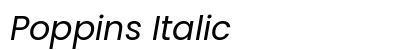 Poppins Italic font free download