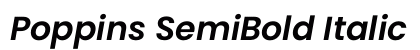 Poppins SemiBold Italic Preview
