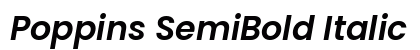 Poppins SemiBold Italic Preview