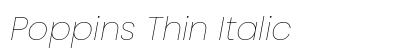 Poppins Thin Italic Preview