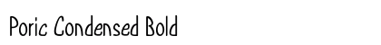 Poric Condensed Bold Preview