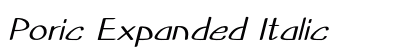 Poric Expanded Italic Preview