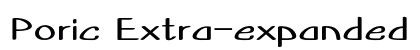 Poric Extra-expanded Bold Preview