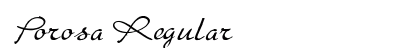 Porosa Regular font free download