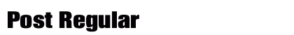 Post Regular font free download