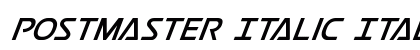 Postmaster Italic Italic Font Preview