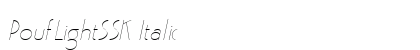 PoufLightSSK Italic font free download