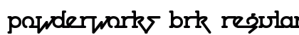 Powderworks BRK Regular Font Preview