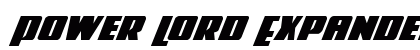 Power Lord Expanded Italic Expanded Italic preview