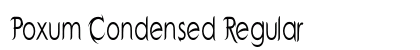 Poxum Condensed Regular font free download