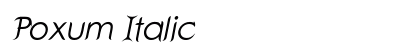 Poxum Italic Preview
