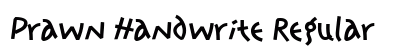 Prawn Handwrite Regular font free download