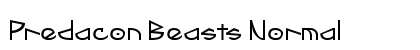 Predacon Beasts Normal Font Preview