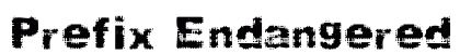 Prefix Endangered font free download