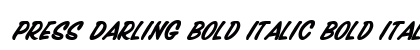 Press Darling Bold Italic Bold Italic preview