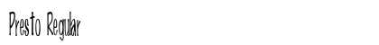 Presto Regular font free download