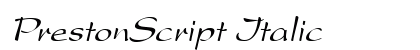 PrestonScript Italic Preview