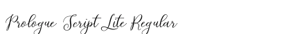 Prologue Script Lite Regular font free download