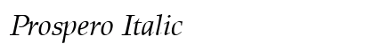 Prospero Italic Preview