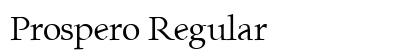 Prospero Regular font free download