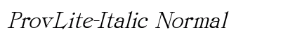 ProvLite-Italic Normal font free download