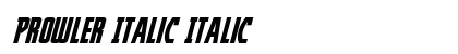 Prowler Italic Preview