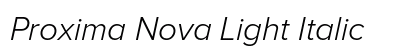 Proxima Nova Light Italic font free download