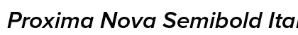 Proxima Nova Semibold Italic font free download