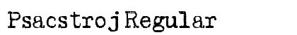 Psacstroj Regular Font Psacstroj Regular Font Preview