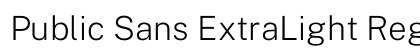 Public Sans ExtraLight Regular font free download
