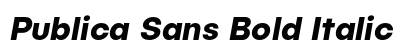 Publica Sans Bold Italic font free download