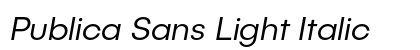 Publica Sans Light Italic Preview