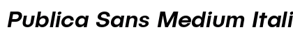 Publica Sans Medium Italic Preview