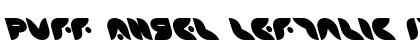Puff Angel Leftalic Italic font free download