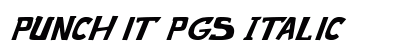 punch it PGS Italic font free download
