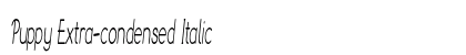 Puppy Extra-condensed Italic Preview