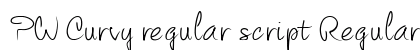 PW Curvy regular script Regular font free download