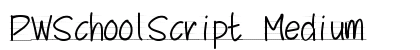 PWSchoolScript Medium Font Preview