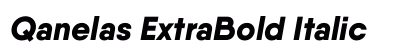 Qanelas ExtraBold Italic Preview