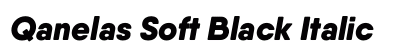 Qanelas Soft Black Italic font free download