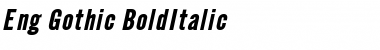 Eng Gothic BoldItalic Font