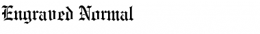 Engraved Normal Font