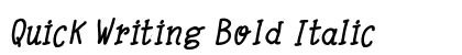 Quick Writing Bold Italic Preview