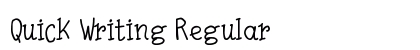 Quick Writing Regular font free download