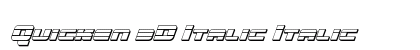 Quicken 3D Italic Italic Font Quicken 3D Italic Italic Font Preview