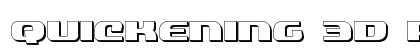 Quickening 3D Regular Font Preview