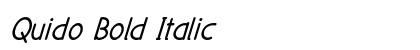 Quido Bold Italic font free download